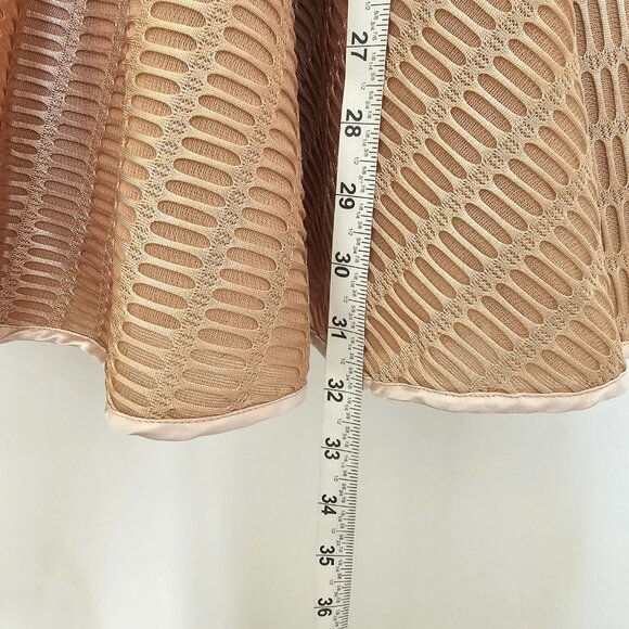 Cap Sleeve Short Fit & Flare Sleeve Mini Dress with Bow S-M, Gold Beige - Picture 4 of 11